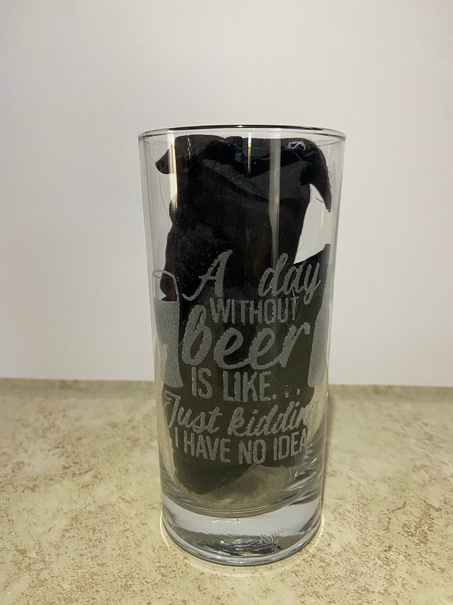 A Day without Beer Pint Glass