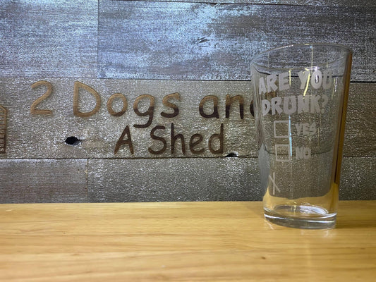 Are you drunk? Pint glass