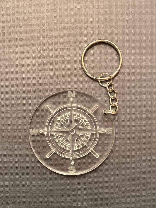 Compass Key Ring